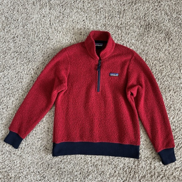 Patagonia Other - Patagonia 1/4 Zip Fleece Pullover Red Navy Size Small Outdoor Sweater